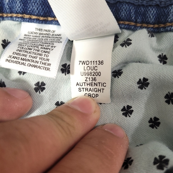 Lucky Brand Authentic Straight Crop Jeans Size 8/29 - Picture 11 of 12